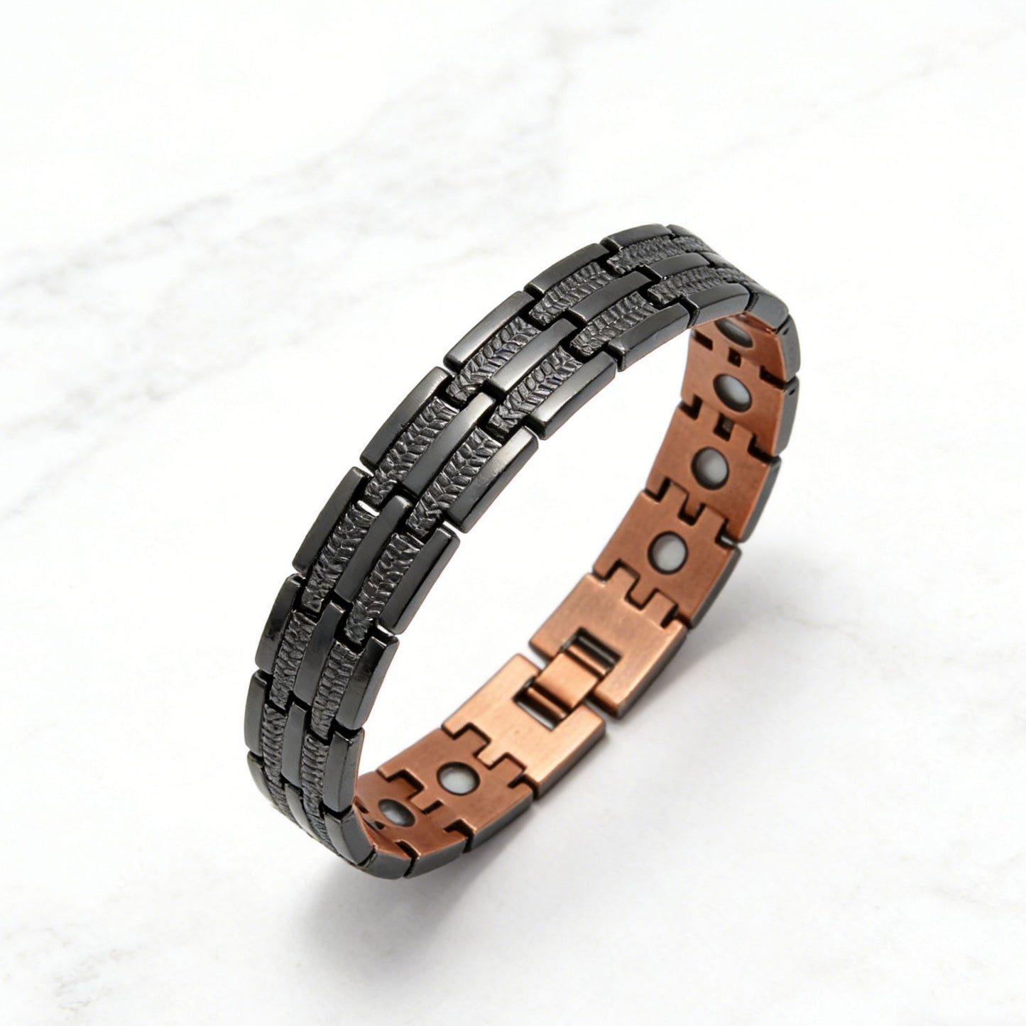 Men's Fashion Retro Environmental Protection Bronze Three Rows Bracelet