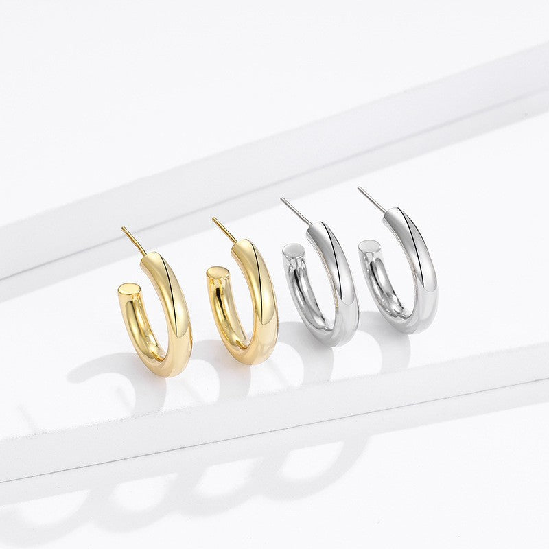 Light Luxury Commute Style Fashion Advanced Design Type Hollow Earrings