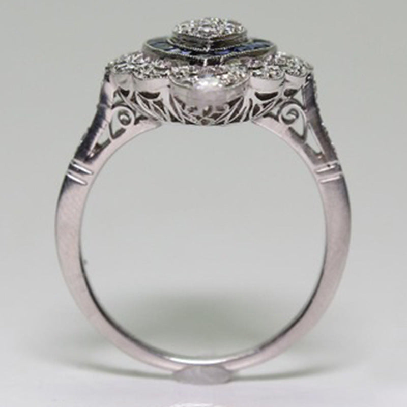 Fashion Luxury Topaz Engagement Popular Hand Ring