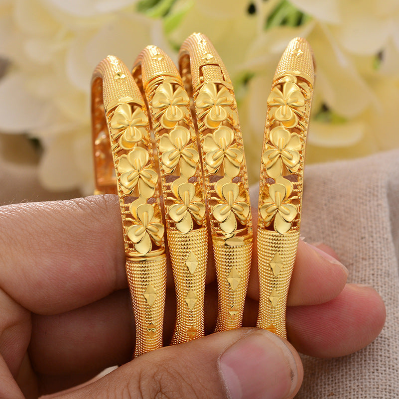 Flower Arab African Ethiopian Moon Embroidery Bracelets