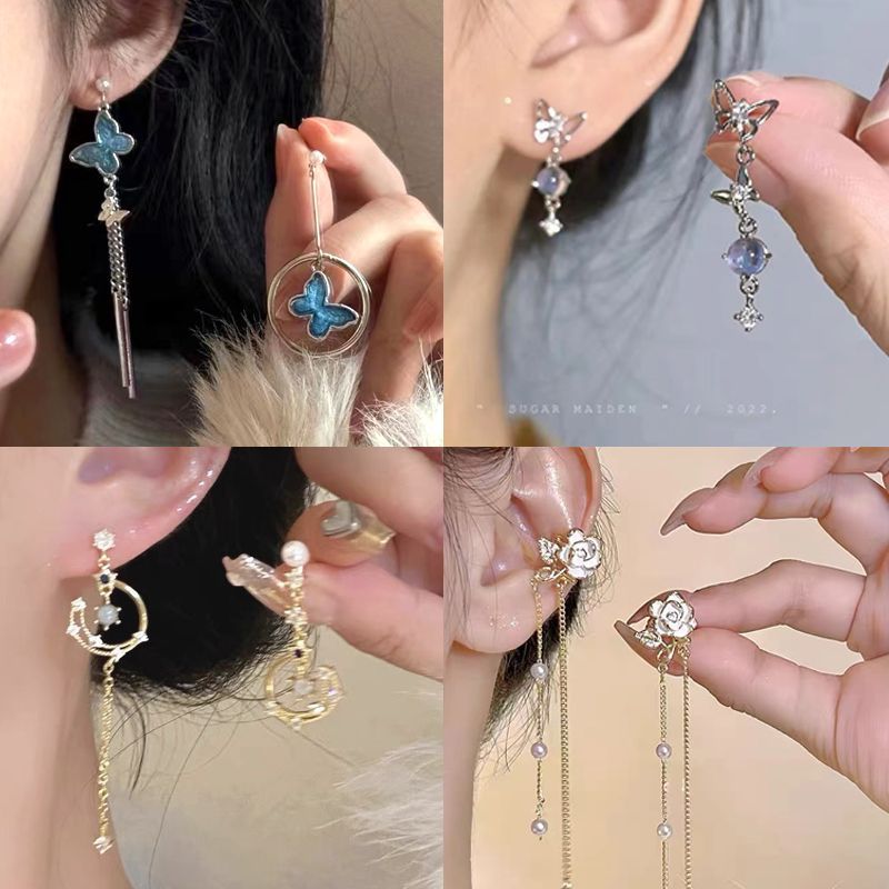 Super Fairy Fall Feeling Butterfly Tassel Ear Clip