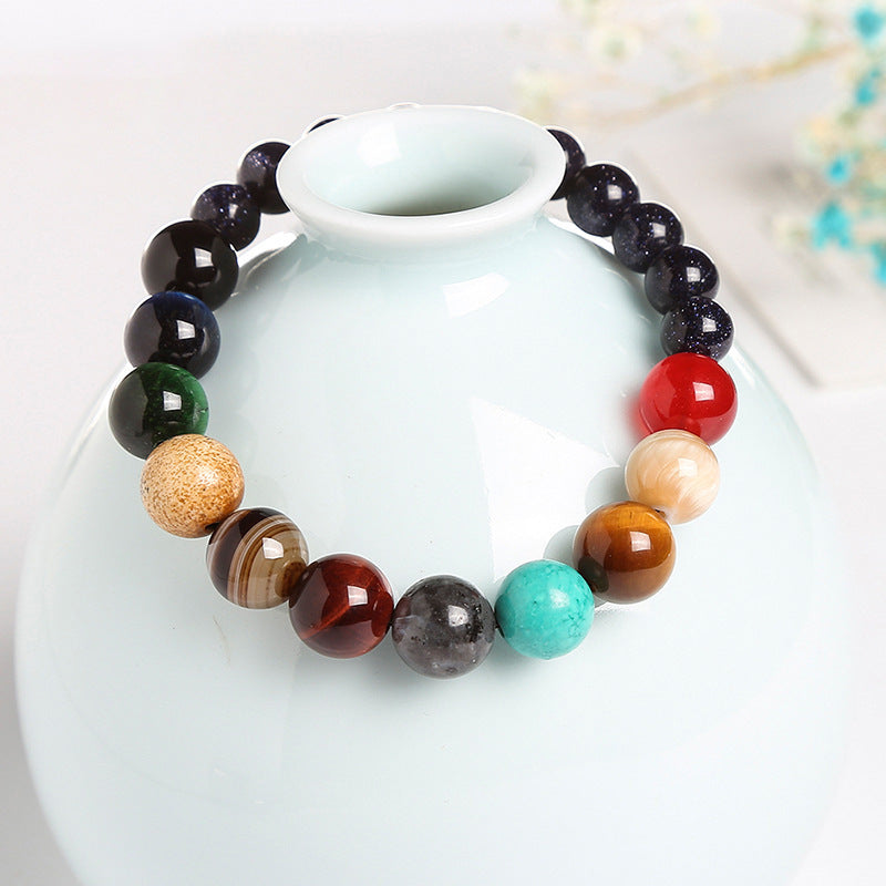 Schmuck Galaxy Planet Blauer Sandstein Sternenhimmel Armbänder