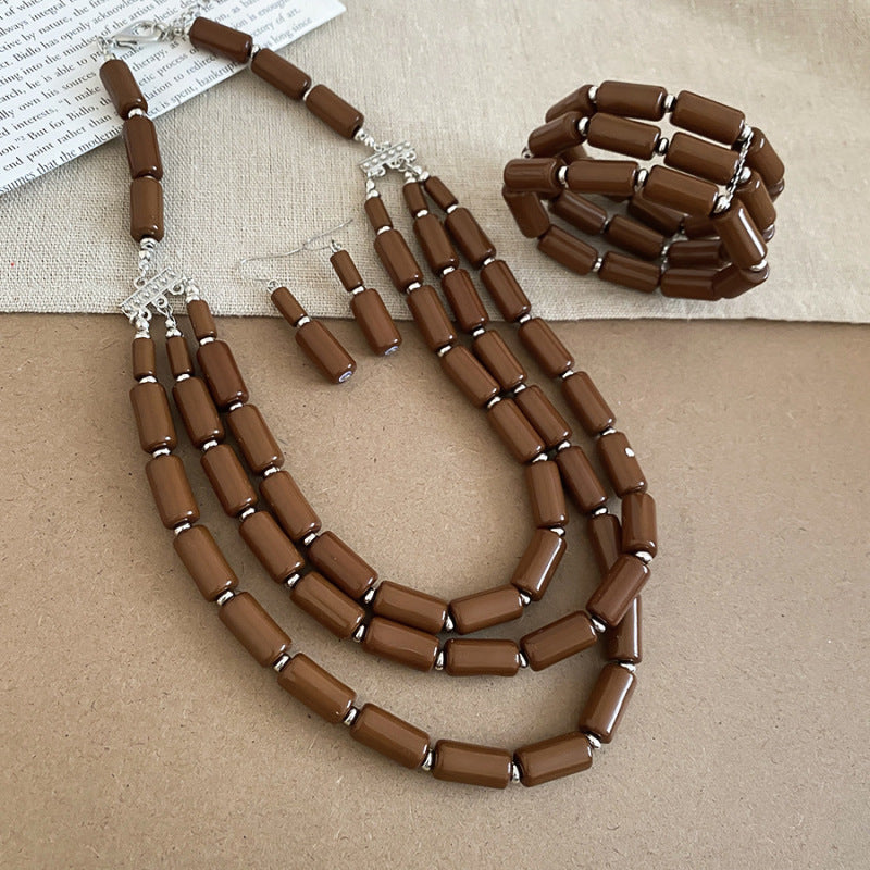 Dopamine Acrylic Beaded Sub Personality Light Luxury Bracelets