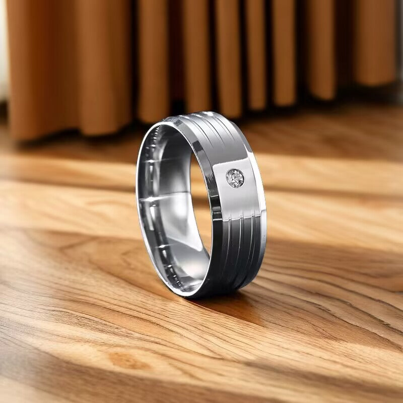 Men's Xi Yin Fashion Titanium Steel Personality Rings