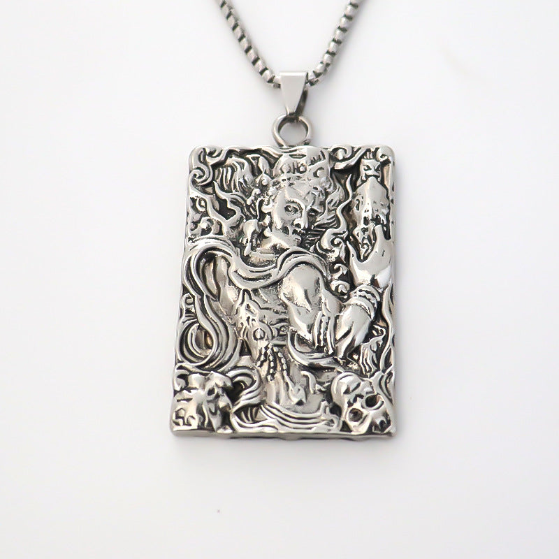 Style Totem Carving Pendant High-grade Stainless Necklaces