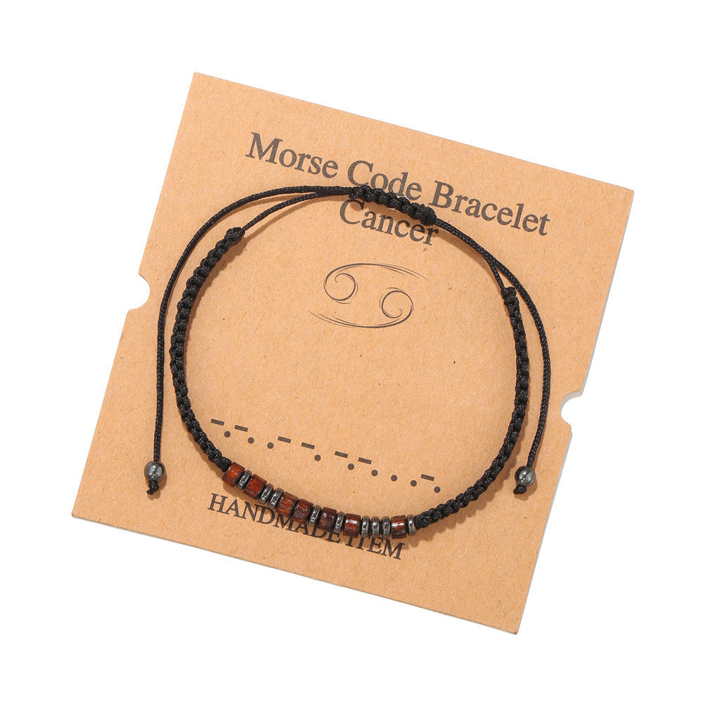 Creative Black Iron Stone Wood Piece Bracelets