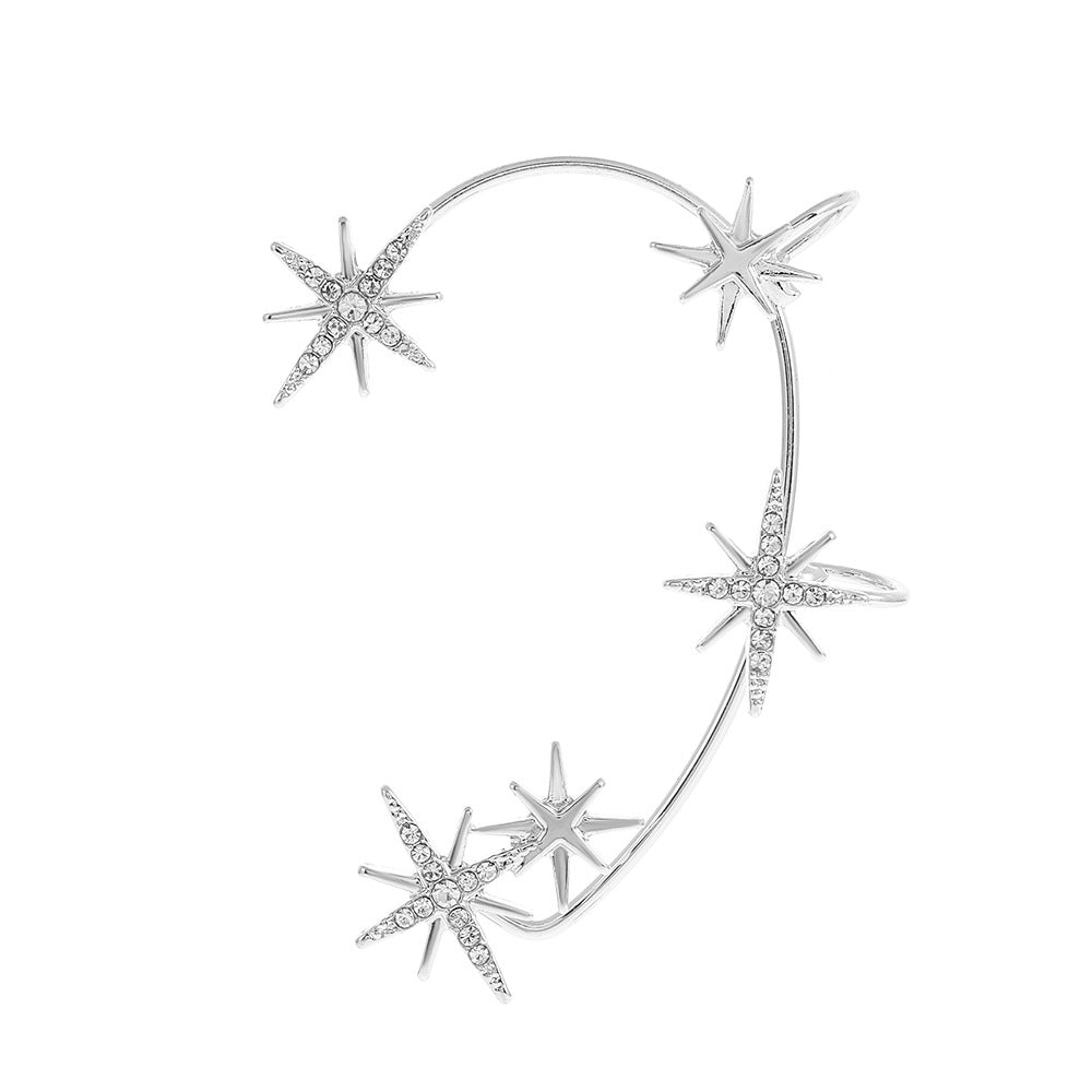 Diamond Butterfly Female Fashion Exaggerated Wings Ear Clip