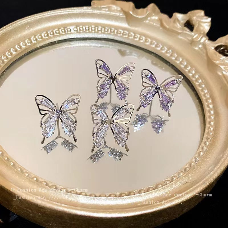 Women's Hollow Butterfly Mori Style Light Luxury Design Ear Natural Fashion Stud Earrings