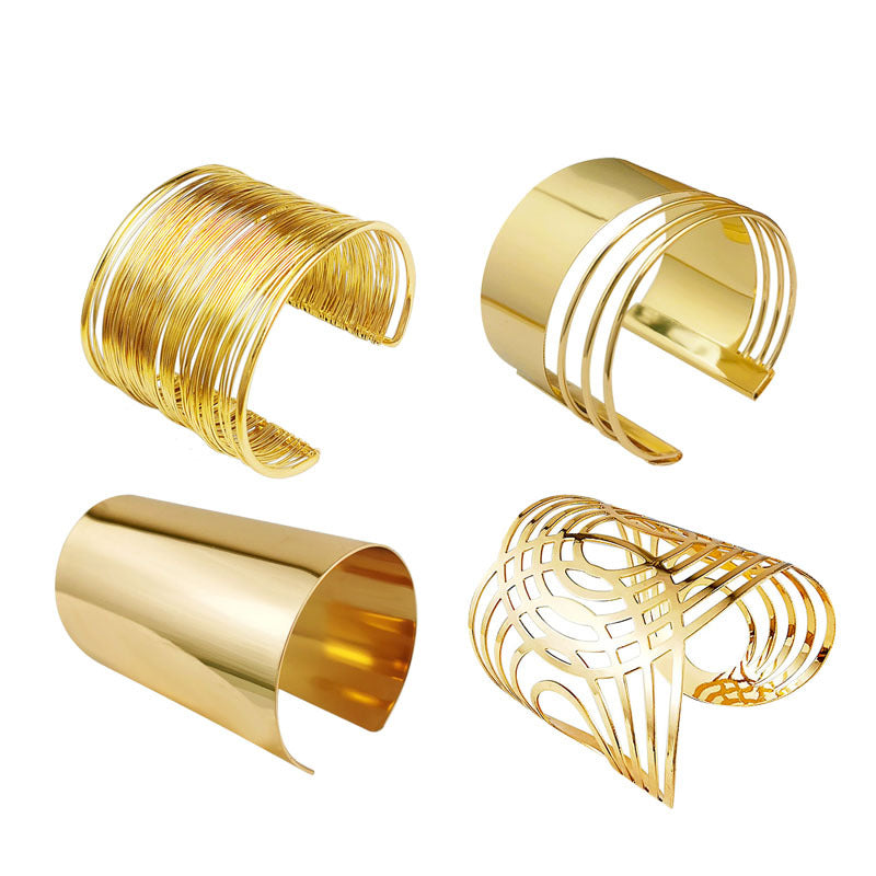 Personalized Fashion Alloy Armband Iron Wire Sheet Coiling Bracelet