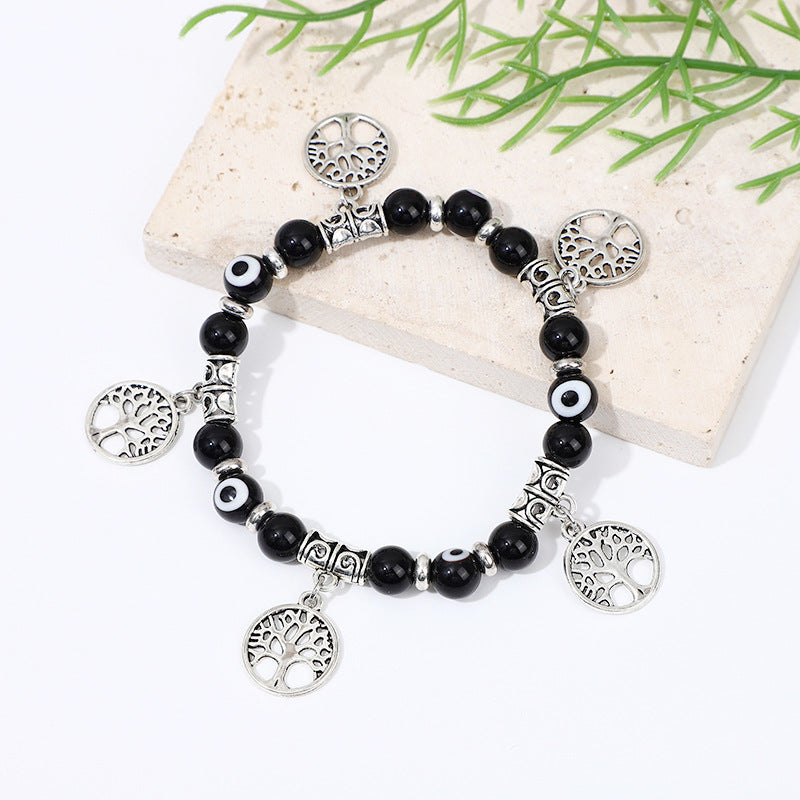 Glass Bead Devil's Eye Natural Stone Bracelets