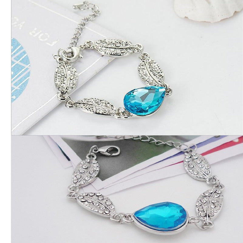 Full Diamond Crystal Big Water Drop Bracelets