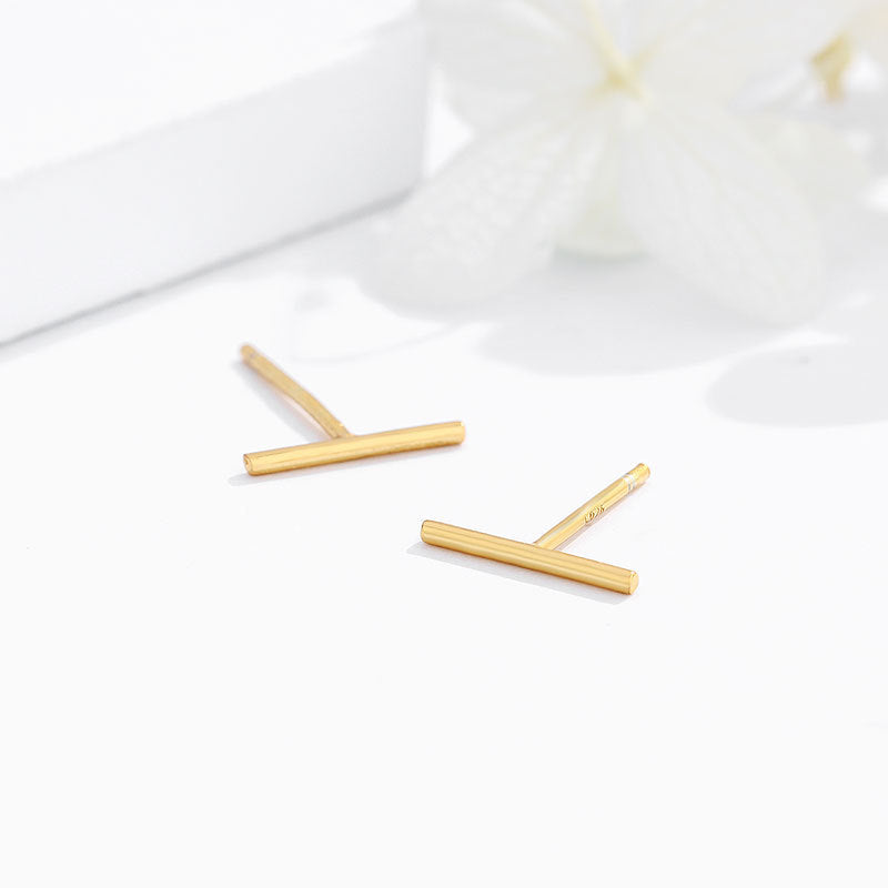 Women's Packaging Geometric Asterism Bare Straight Rod Temperament Earrings