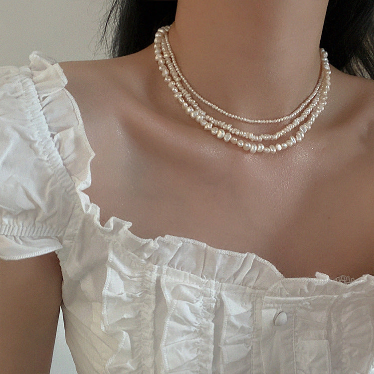 Women's Pearl French Retro Simple Graceful Elegant Necklace