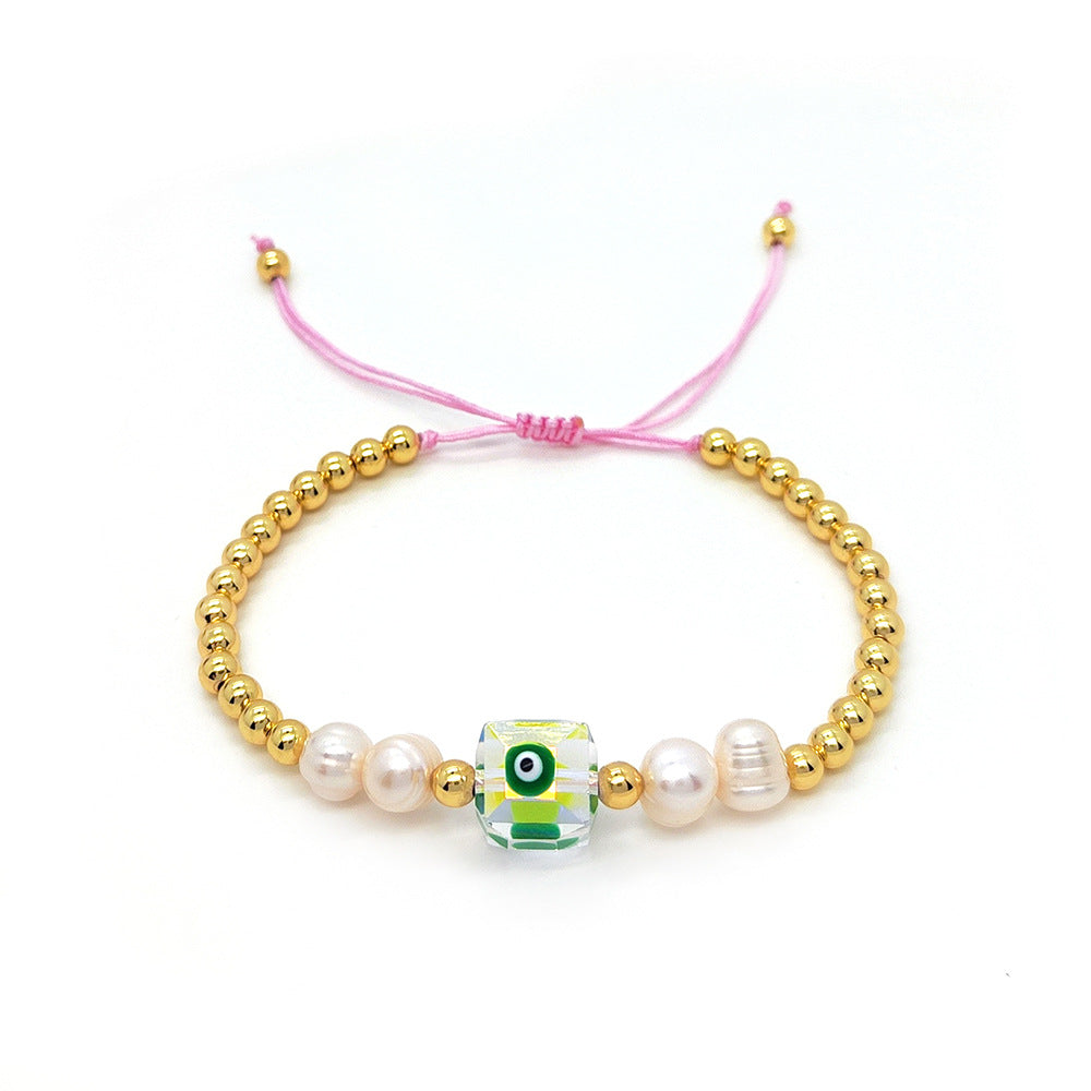 Bohemian Dopamine Crystal Evil Eye Beads Bracelets