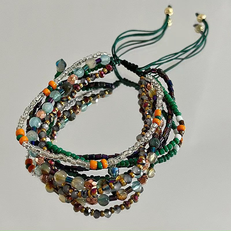 Bohemian Beaded Color Ethnic Style Hand-woven Design Bracelet