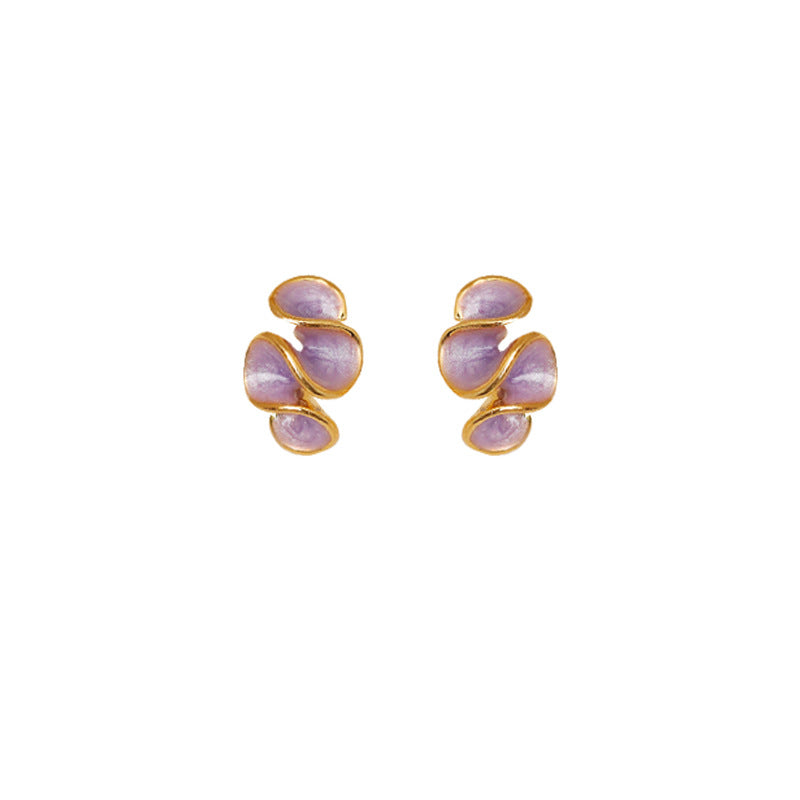 Purple Oil Dripping Silicone Female High Ear Clip