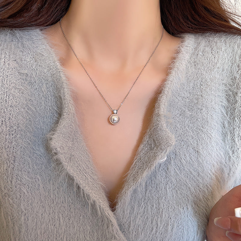 Women's Pearl For Light Luxury Minority Simple Cold Style Zircon Clavicle Necklaces