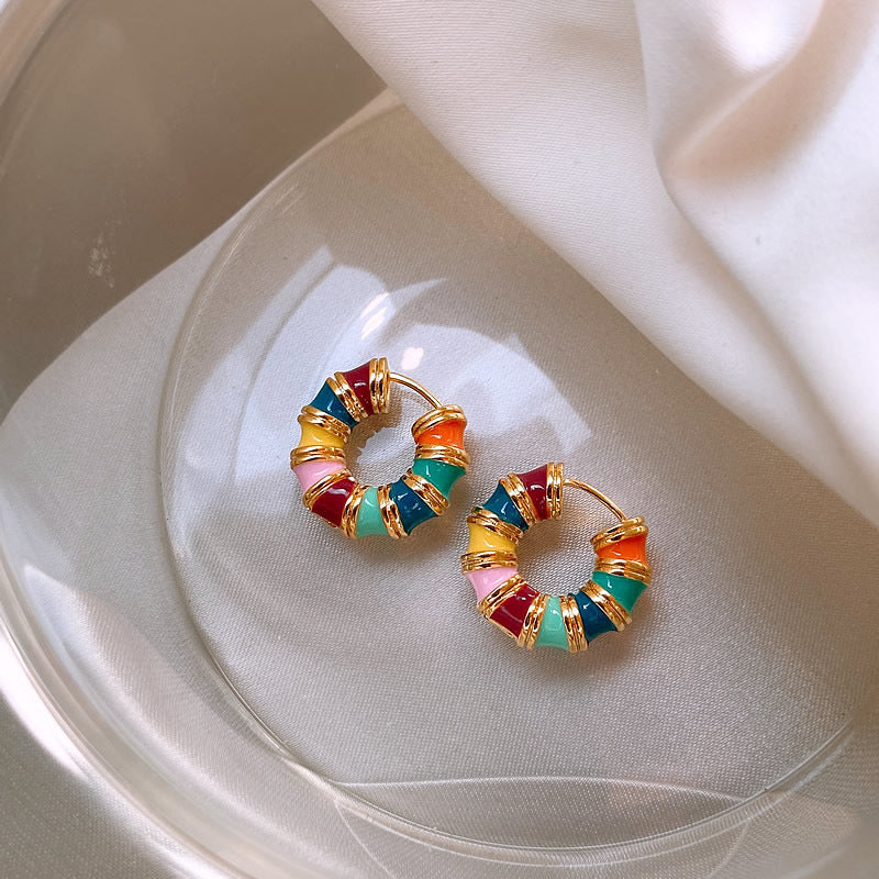 Boucles d'oreilles à clip d'oreille pour femmes, Design de Niche, exquises, de tempérament occidental