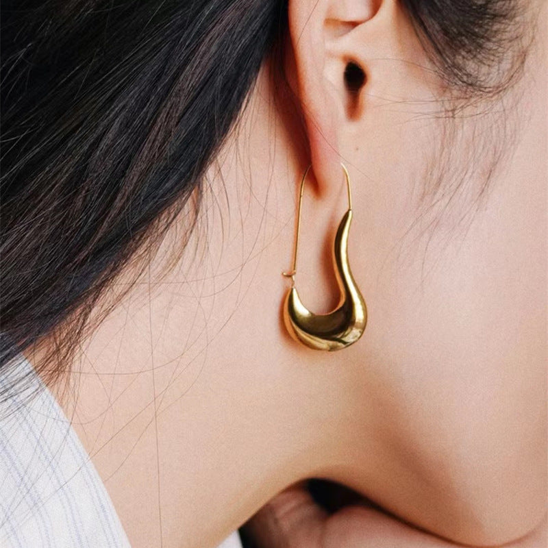 Women's Fashion Dance Shoe Long Boots Style Earrings