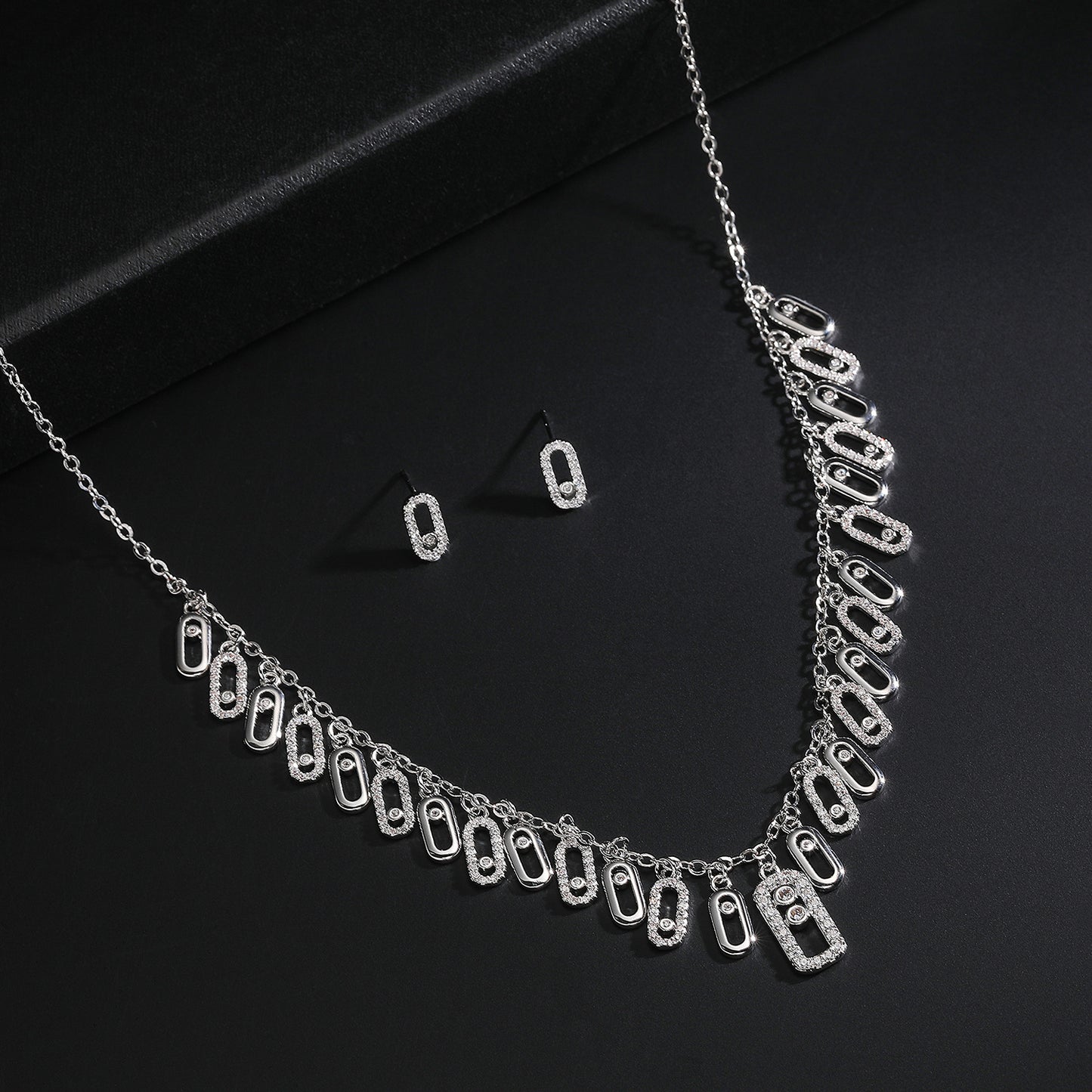 Copper Plated Gold Combination Fashion Versatile Jewelry Set