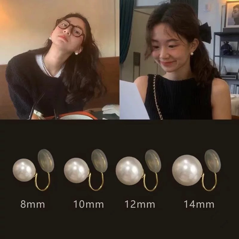 Style Elegant Faux Pearl Clips Female Mosquito Coil Niche Rings