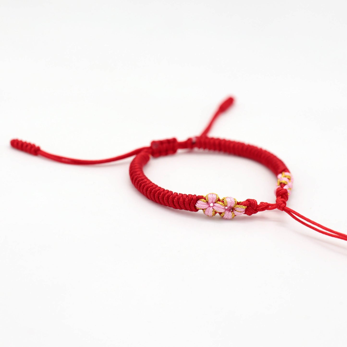 Knot Hand-woven Peach Blossom Carrying Strap Wearable Transfer Beads Bracelets