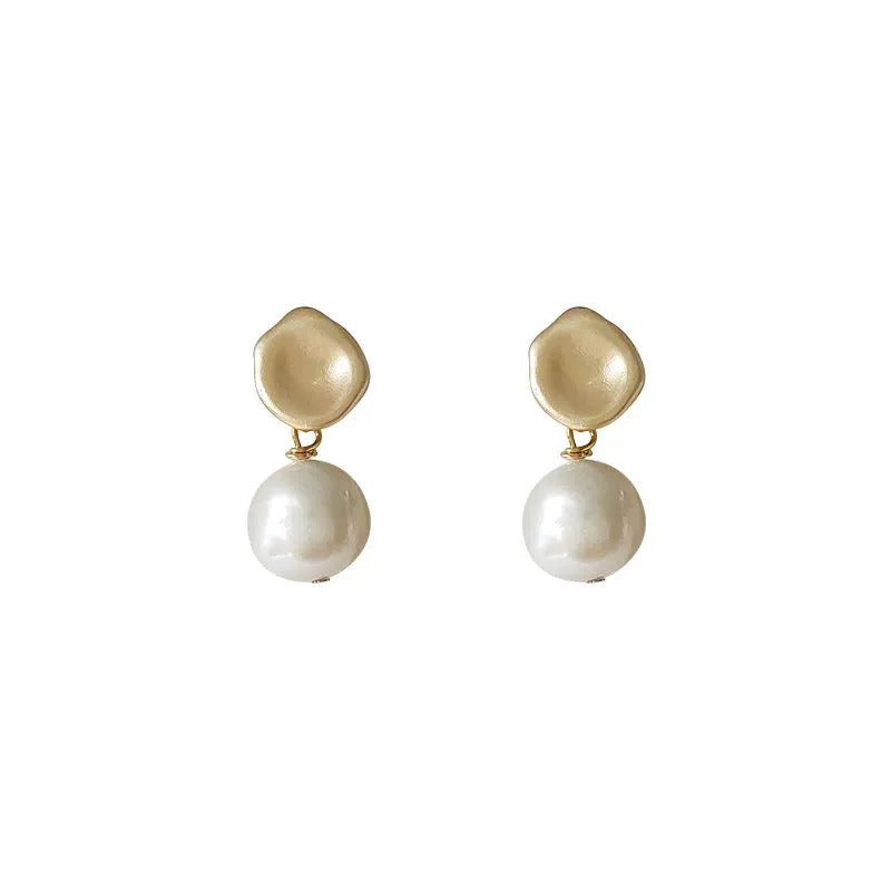 Clip Female Mild Luxury Retro Simple High-grade Matte Earrings