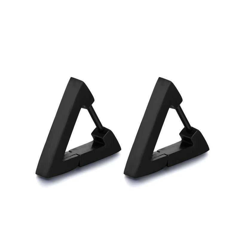 Women's & Men's Black Series Punk Titanium Steel Clips Ear Clip