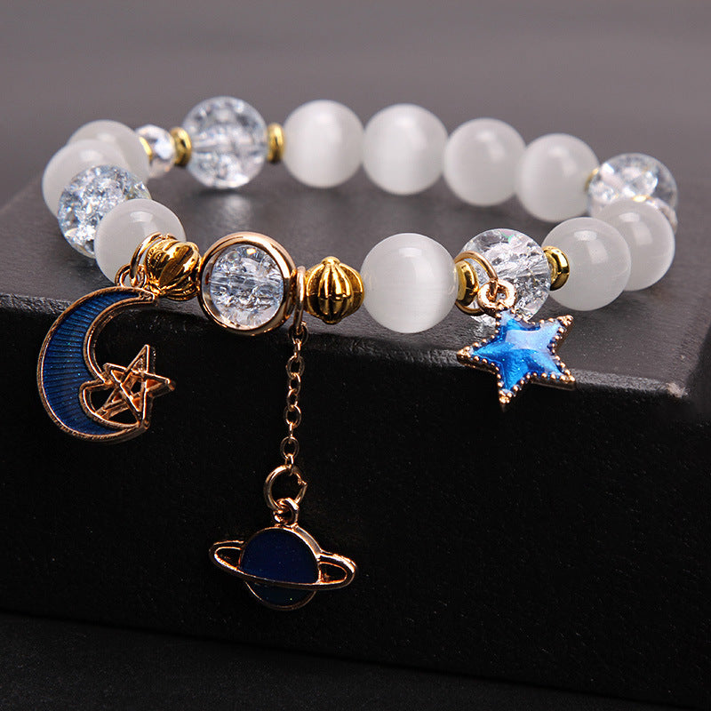 Women's Fresh Star Moon Crystal Simple Hand Bracelets