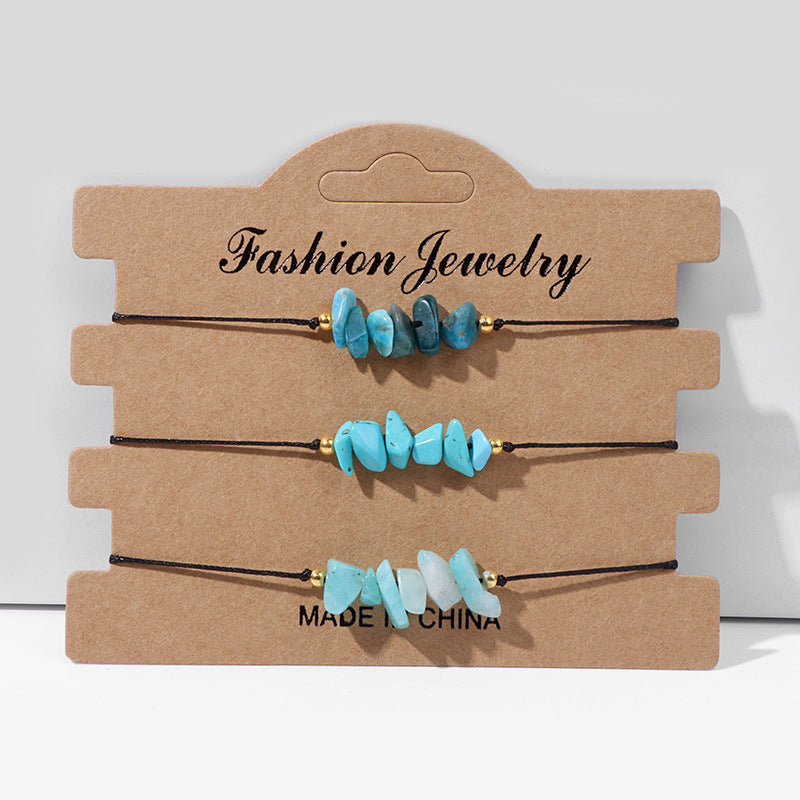 Natural Crystal Gravel Female Irregular Rough Stone Bracelet
