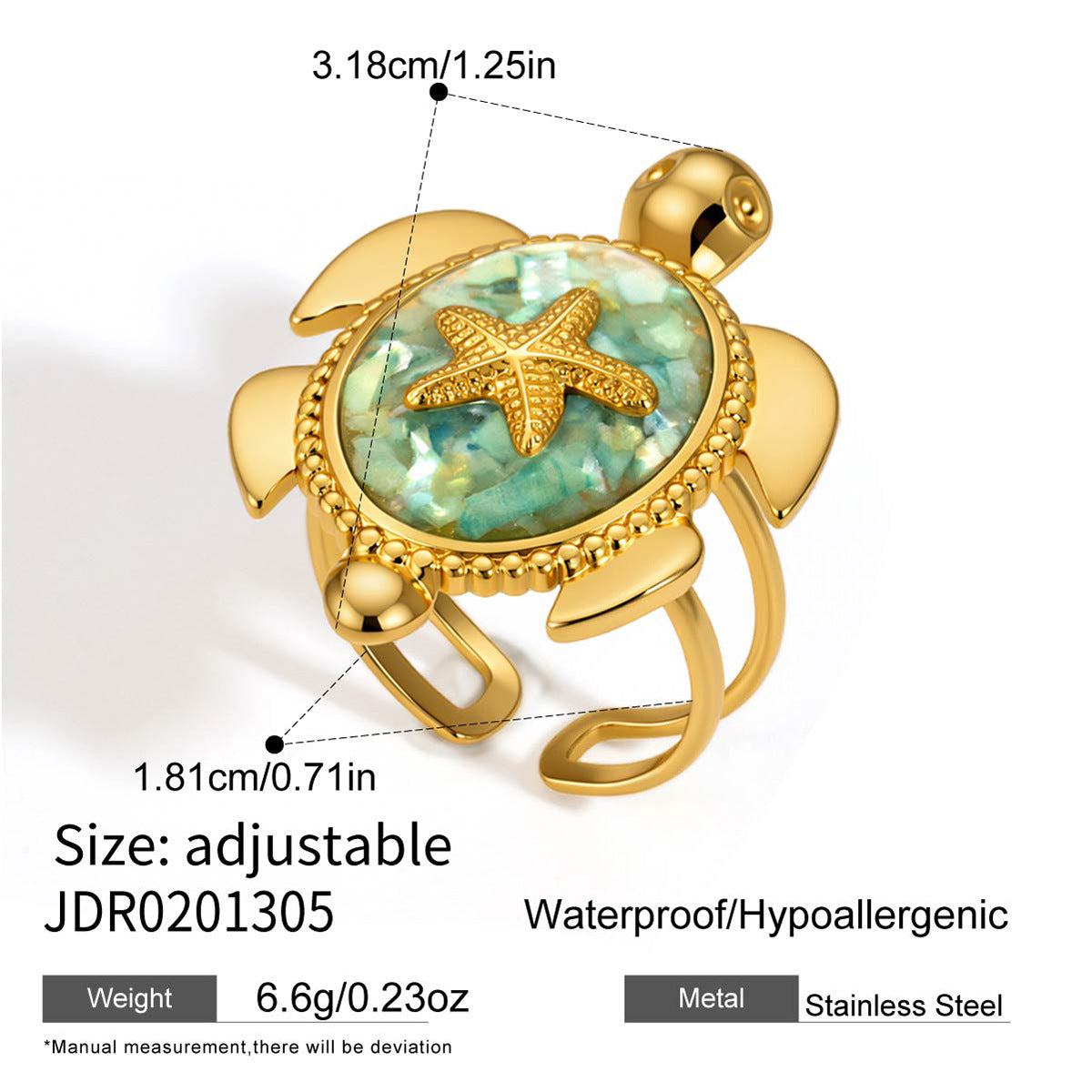 Vacation Style Elegant French Advanced Dripping Stainless Ring