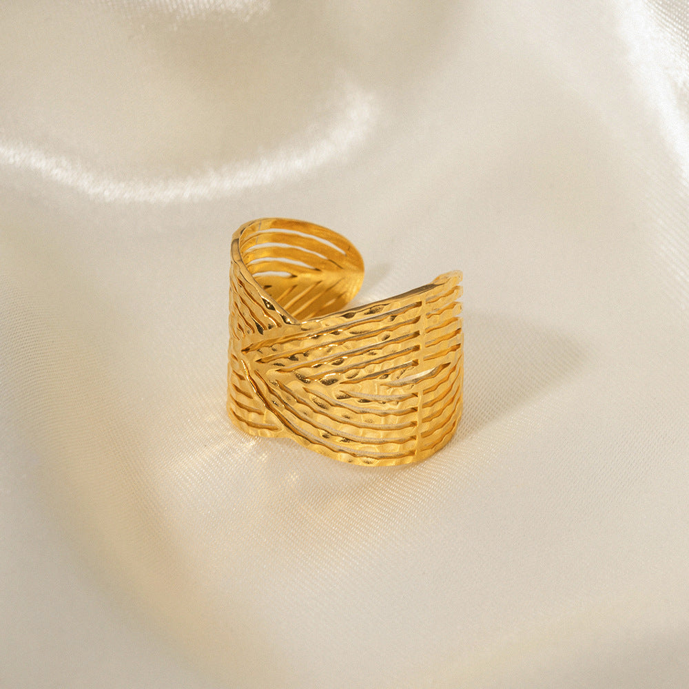 Design Palace Style Gold-plated Stainless Steel Rings