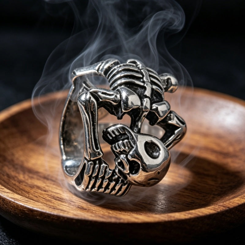 Men's Domineering Fashion Retro Devil's Eye Punk Single Ring
