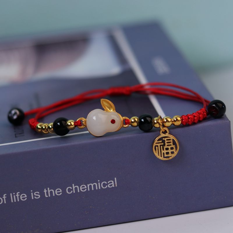 Zodiac Hare Life Bunny Red Rope Bracelets