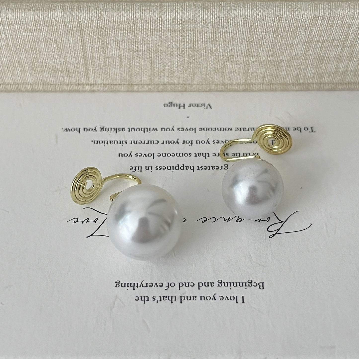 Women's Pearl Mosquito Coil Without Pierced Ears French Style Retro Elegant Ear Clip