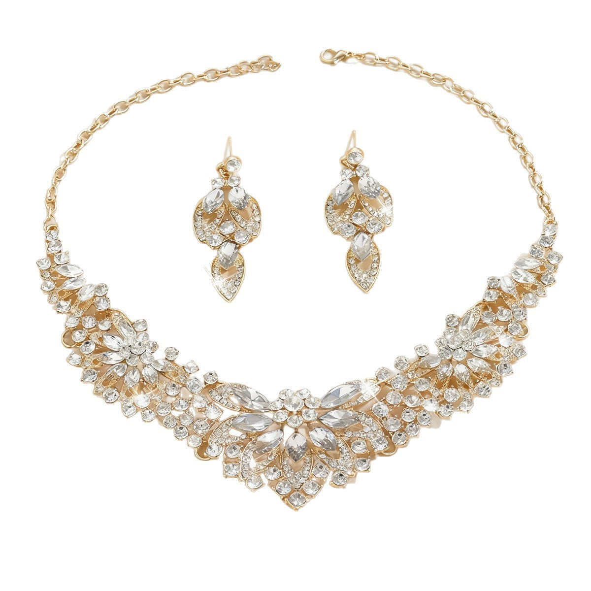 Alloy Suite Bridal Wedding Over Rhinestone Rings