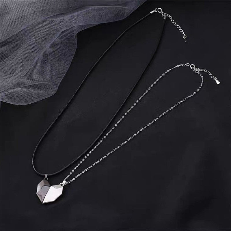 Women's & Men's Love Magnet Couple Color Matching Minimalist Creative Stone Necklaces