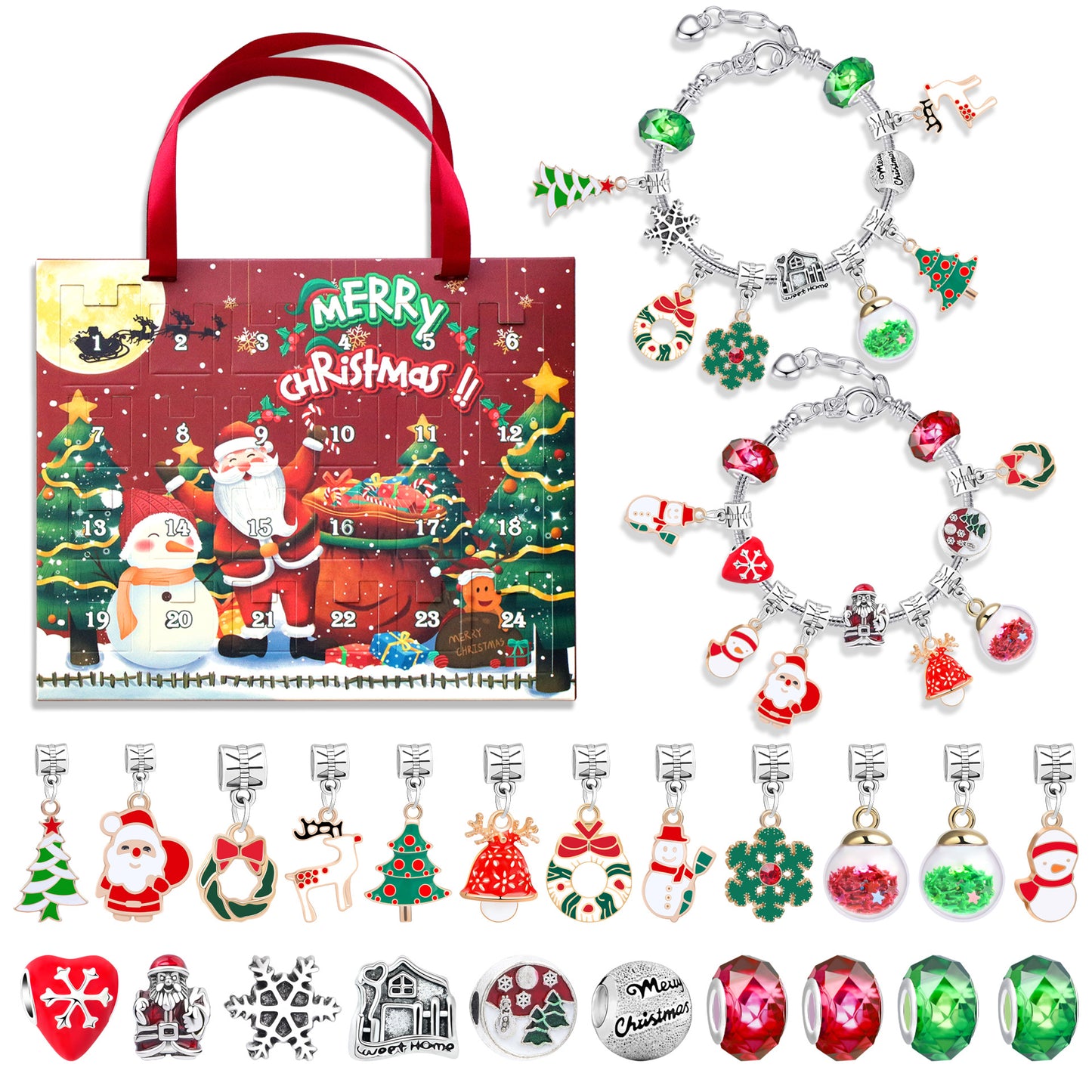 Advent Calendar Creative Snowman Christmas Blind Bracelets