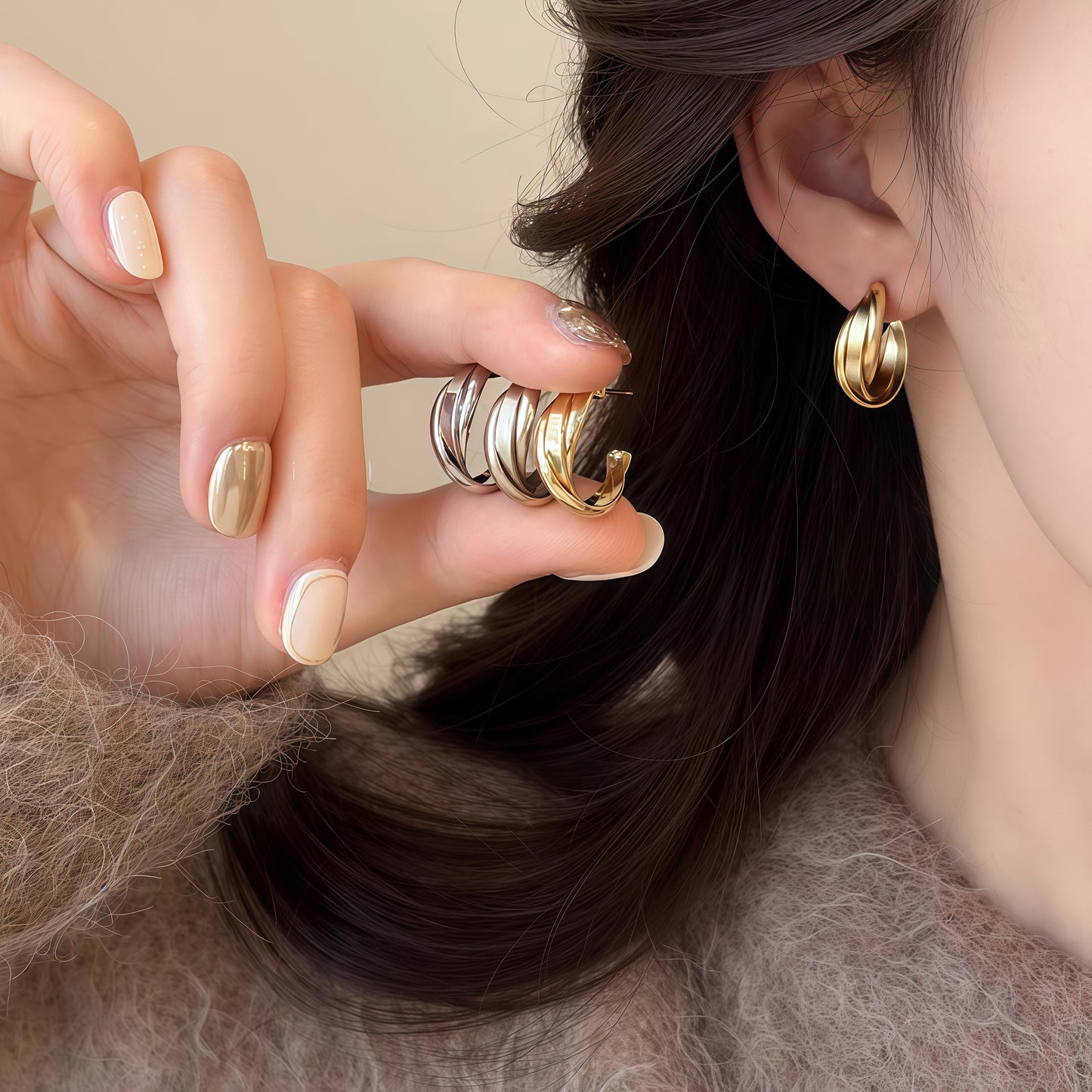 Women's Zircon Cube Sugar Exquisite Niche Design Stud Earrings