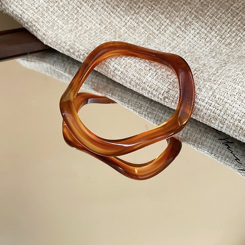 Irregular Resin Mori Style Simple Commute Light Bracelets