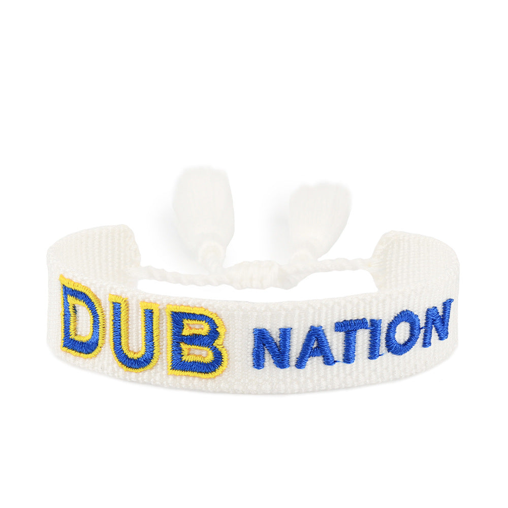 Basketball Sports Woven Curry James Lakers Carrying Strap English Bracelets