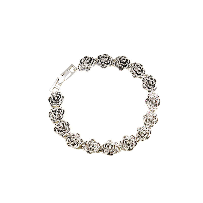 Affordable Luxury Style Metal Flower Design Bracelets