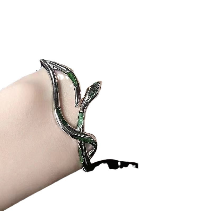 Dark Style High Sense Open-end Zircon Female Personalized Bracelets