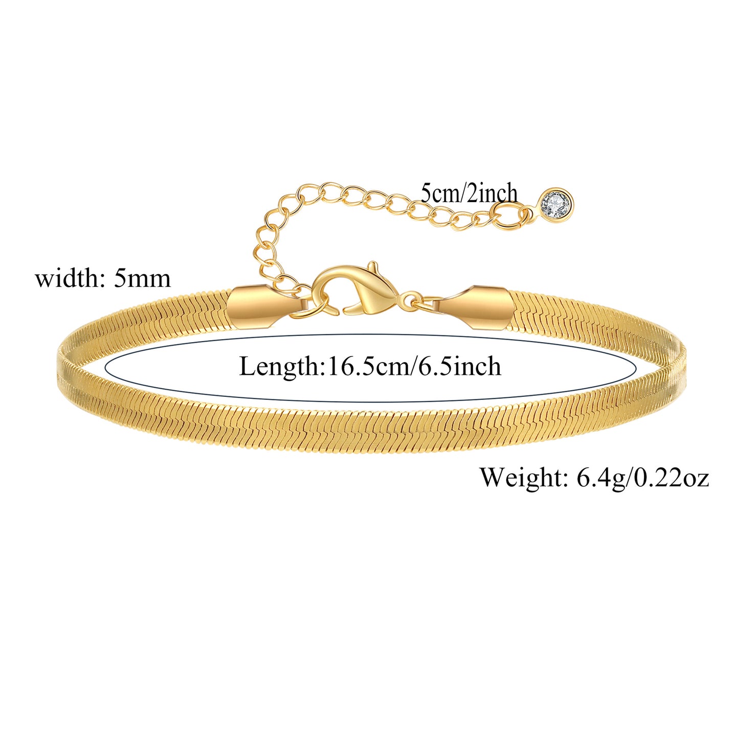 Women's Real Gold Cuban Chain Suit Clip Bracelets