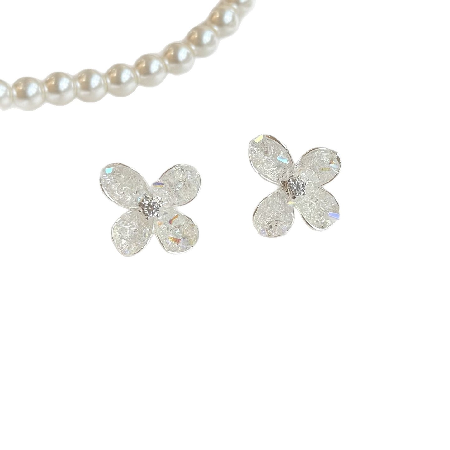 Women's Colorful Crystal Flowers For Light Luxury Minority Design Sense Summer Earrings