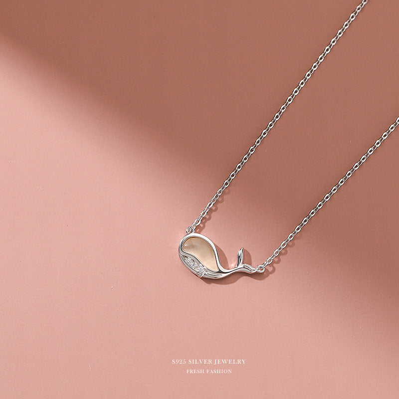 Women's Sterling Sier Light Luxury Minority Design Dolphin Clavicle Necklaces