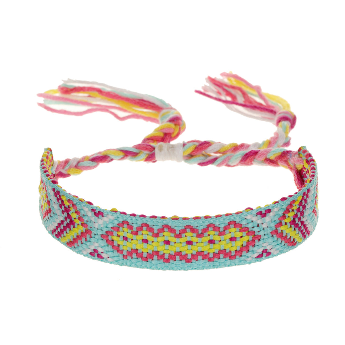 Hand-woven Adjustable Ethnic Friendship Rainbow Carrying Bracelets