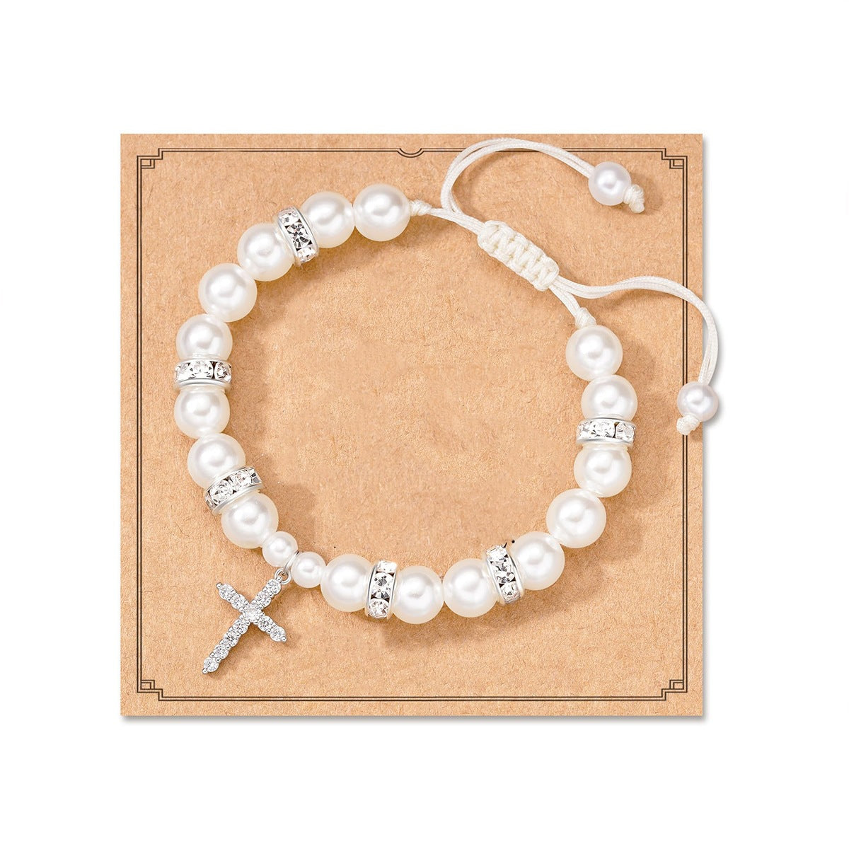 Imitation Pearl Love Woven Little Easter Bracelet