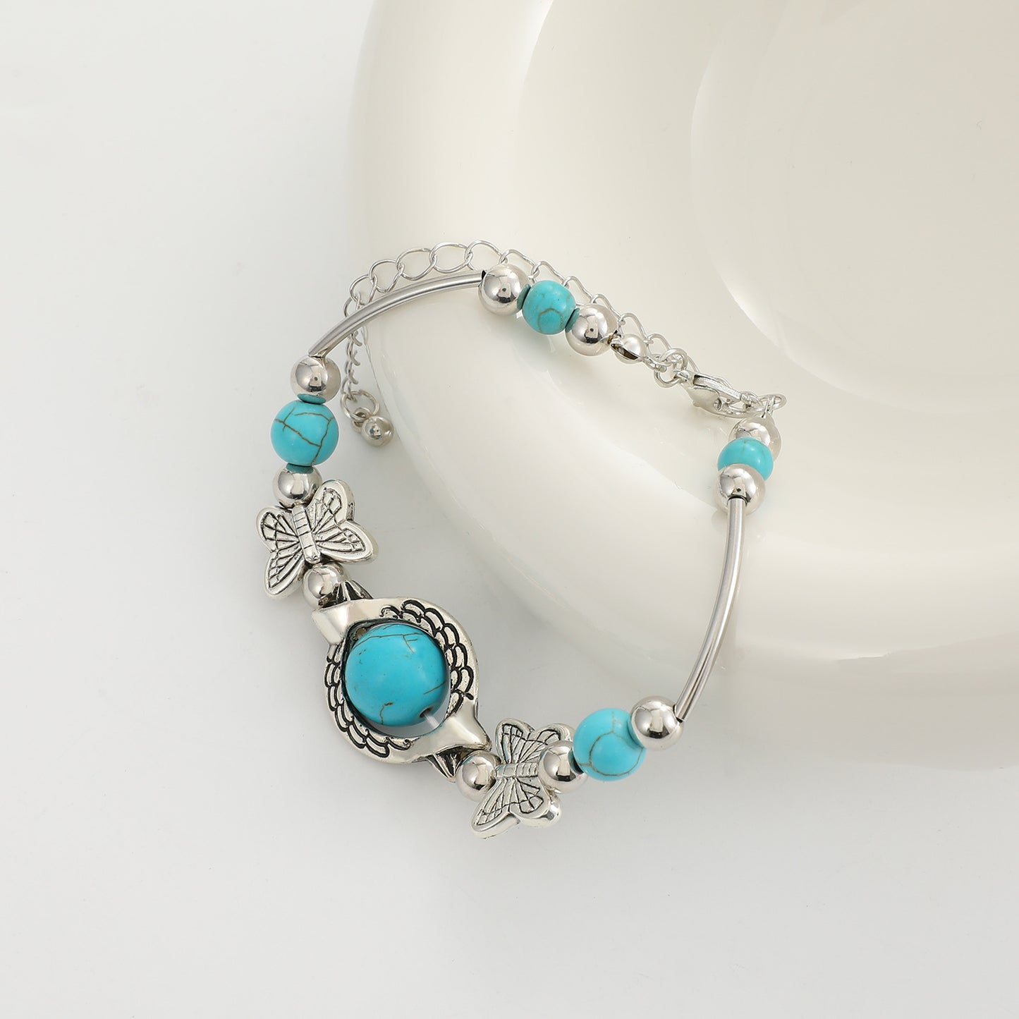 Cool Popular Turquoise Handmade Butterfly Turtle Bracelets