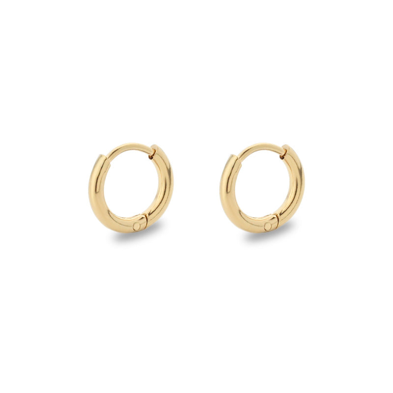 Titanium Steel Stainless Coil Trendy Arc Glossy Ear Buckle